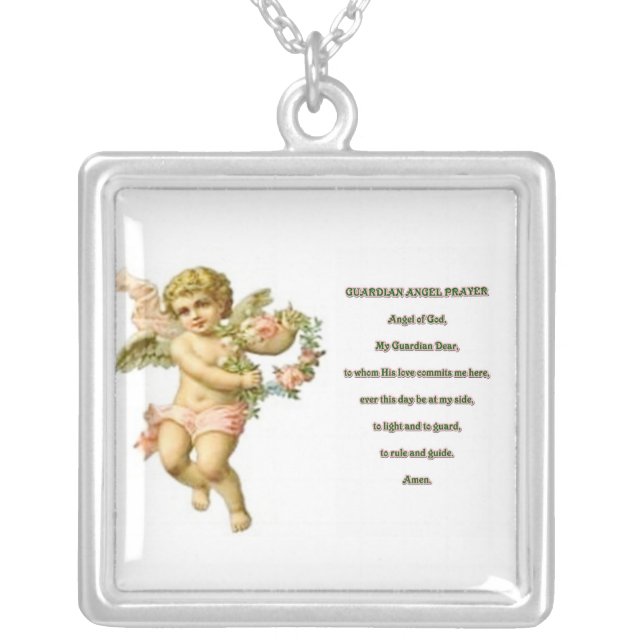 Guardian angel prayer necklace (Front)