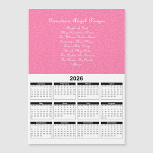 Guardian Angel Prayer Pink 2026 Calendar