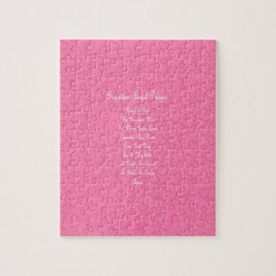 Guardian Angel Prayer Pink Jigsaw Puzzle