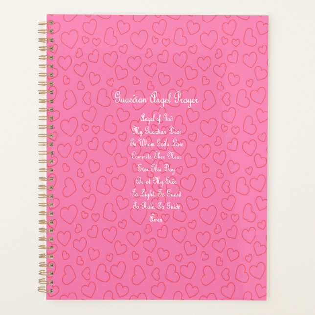 Guardian Angel Prayer Pink Planner (Front)