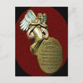 Guardian angel prayer postcard