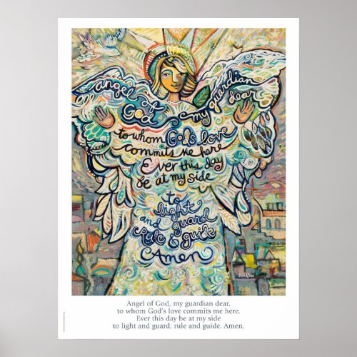 Guardian Angel Prayer Poster