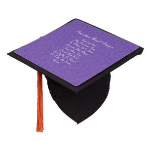 Guardian Angel Prayer Purple Graduation Cap Topper