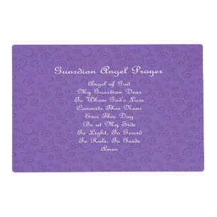 Guardian Angel Prayer Purple Placemat