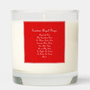 Guardian Angel Prayer Red Hearts Scented Candle