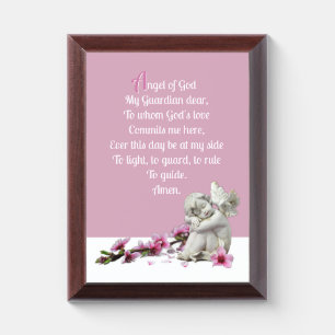 Guardian Angel prayer wall plaque