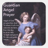 Guardian Angel Prayer with Girl Sticker
