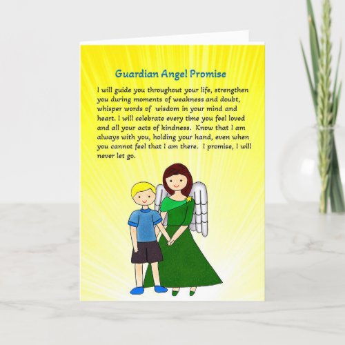 Guardian Angel Promise Greeting Card V2