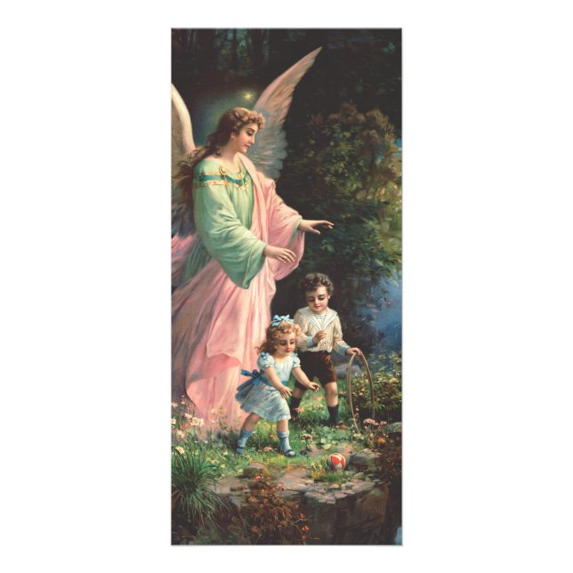 Guardian angel protecting children near a ledge rack card (Front)