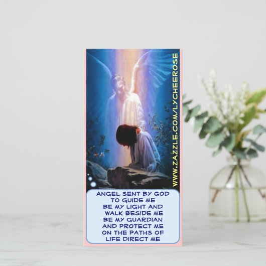 GUARDIAN ANGEL ROSE photo card (Standing Front)