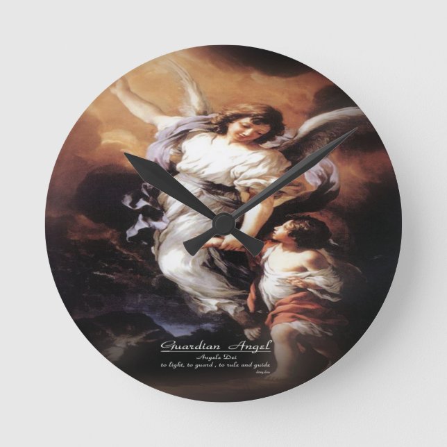 Guardian Angel Round Clock (Front)
