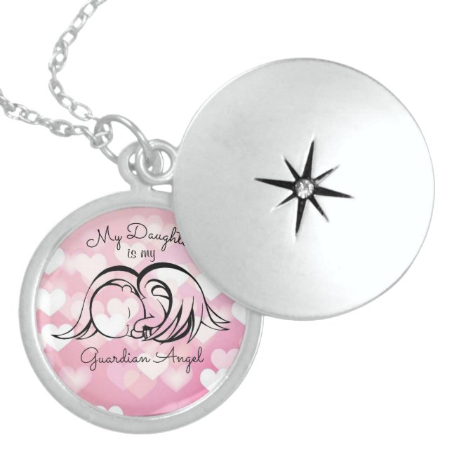 Guardian Angel Sterling Silver Necklace (Front)