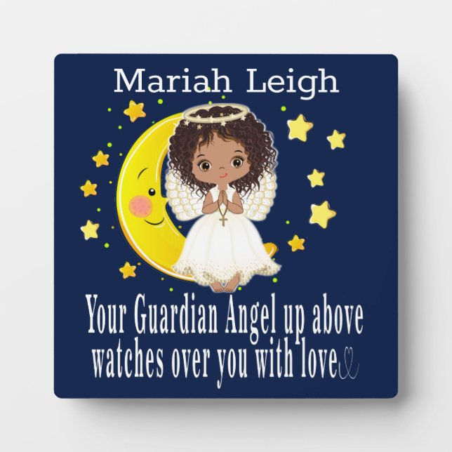 Guardian Angel Tabletop Plaque with Easel (Front)