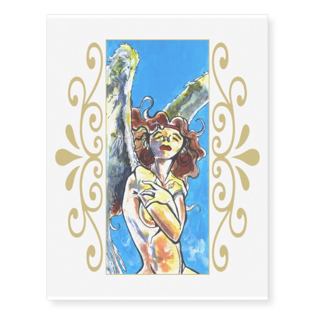 Guardian Angel Temporary Tattoo (Front)