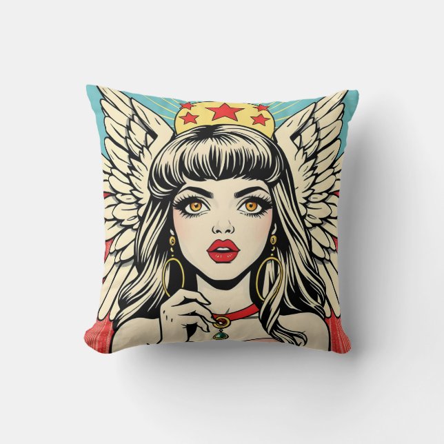 guardian angel  throw pillow (Front)