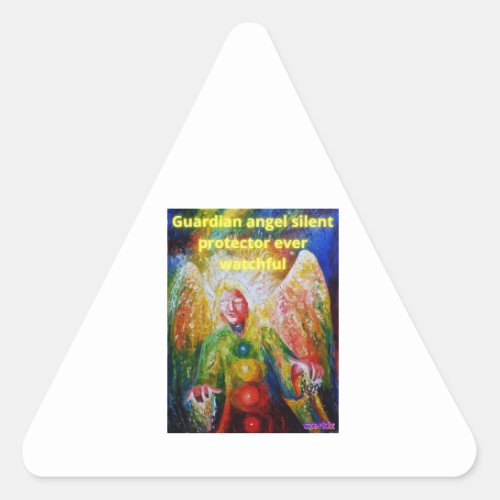 Guardian angel triangle sticker