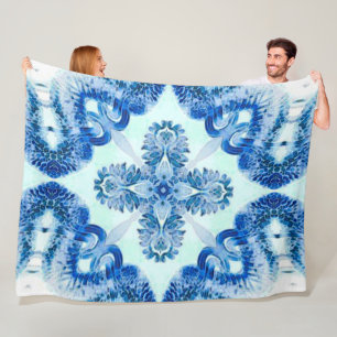 Guardian Angel Vintage Cross Grunge Pattern Fleece Blanket