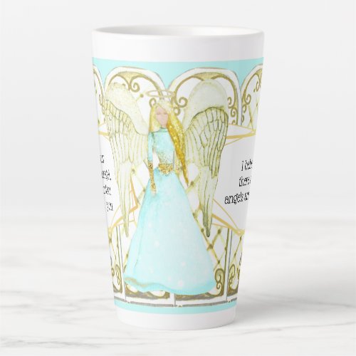 Guardian angel  windows  DIY sayings poems Latte Mug