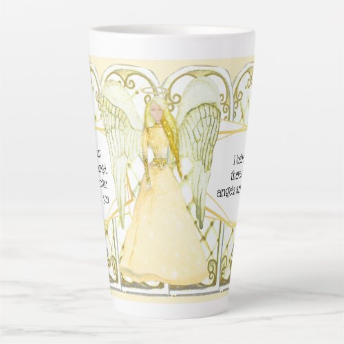 Guardian angel  windows girls  DIY sayings poems Latte Mug