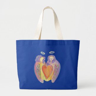 Guardian Angel Wings Loving Heart Art Tote Bag