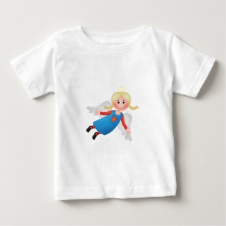 Guardian angel with blond plaits baby T-Shirt