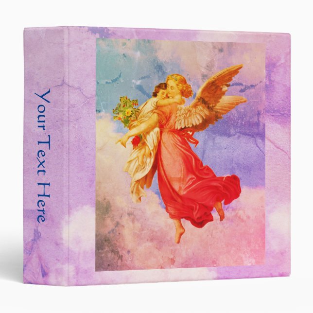 Guardian Angel With Child Art Personalized  3 Ring Binder (Front/Spine)