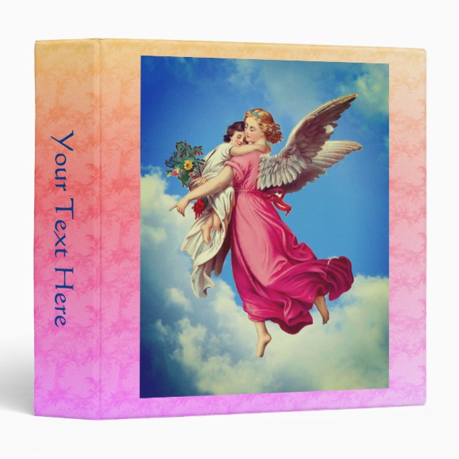 Guardian Angel With Child Personalized 3 Ring Binder (Front/Spine)