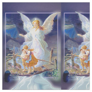 Guardian Angel with Children Fabric