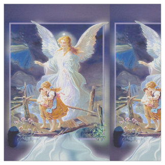 Guardian Angel with Children Fabric