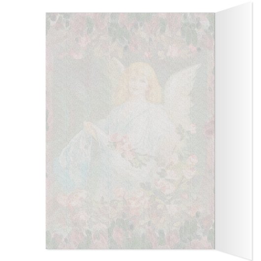 Guardian Angel with Pink Roses (Inside (Left))