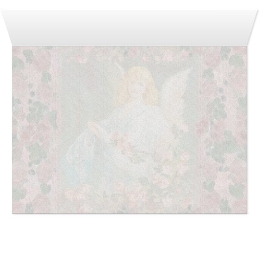 Guardian Angel with Pink Roses (Inside Horizontal (Bottom))