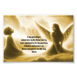 Guardian Angel with Prayer Photo Print