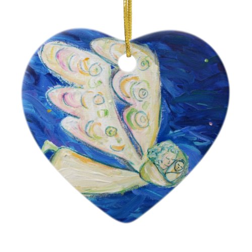 Guardian Angel with Sleeping Infant Gift Ornament