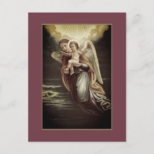 Guardian Angel With The Baby Jesus Postcard