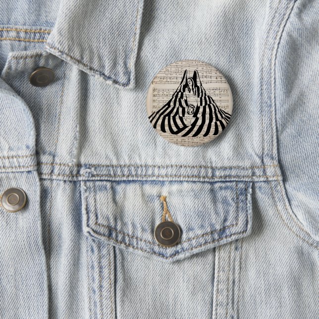 Guardian Angel Woman with little girl Art   Button (In Situ)