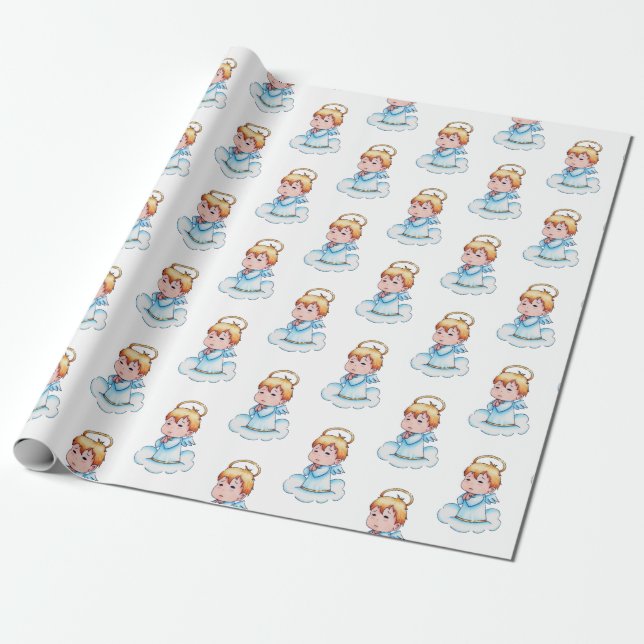 Guardian Angel Wrapping Paper (Unrolled)