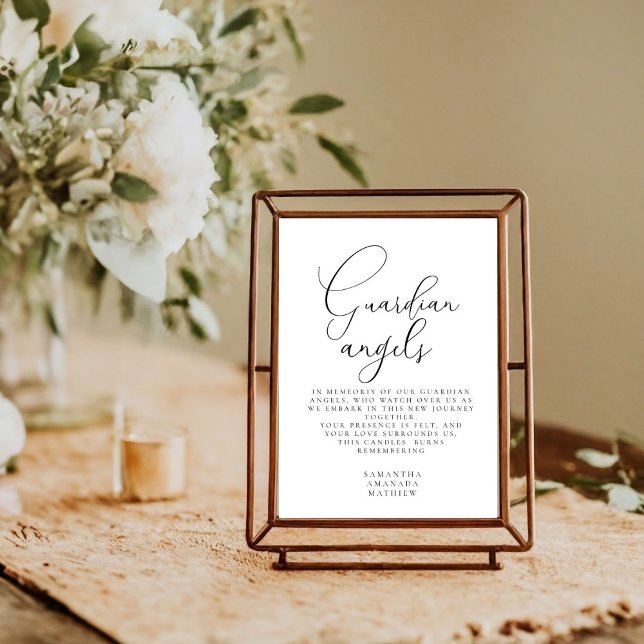 Guardian Angels  In Loving Memory Wedding Sign (Creator Uploaded)