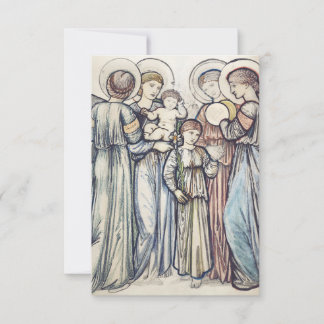 Guardian Angels Protecting Children Holy Card