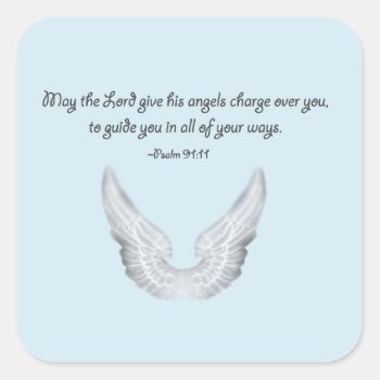 Guardian Angels Square Sticker by capturedbyKC at Zazzle
