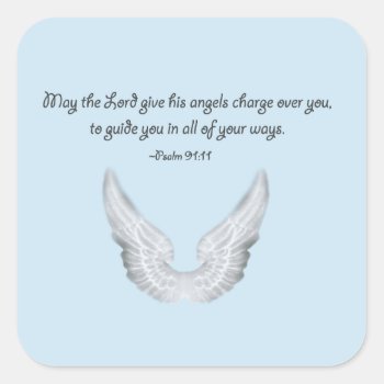 Guardian Angels Square Sticker by capturedbyKC at Zazzle