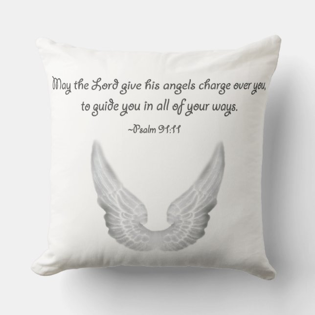 guardian angels throw pillow (Front)