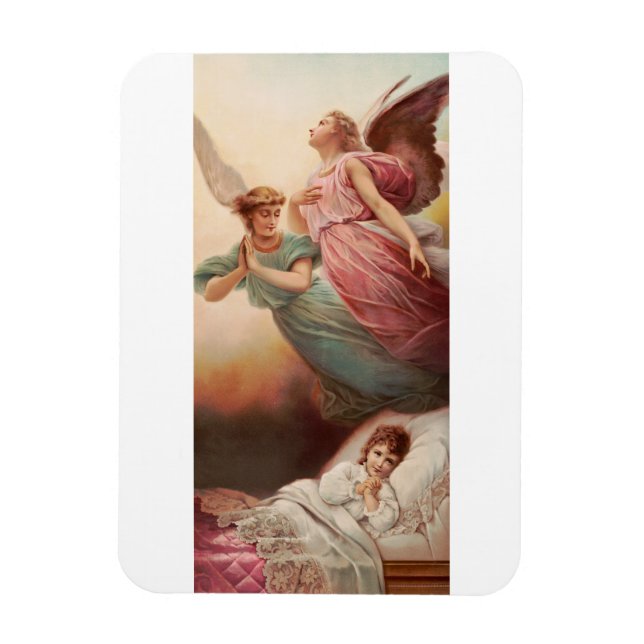 Guardian angels with child magnet (Vertical)