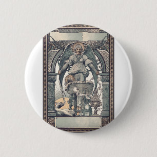 Guardian angels with Jesus child Button