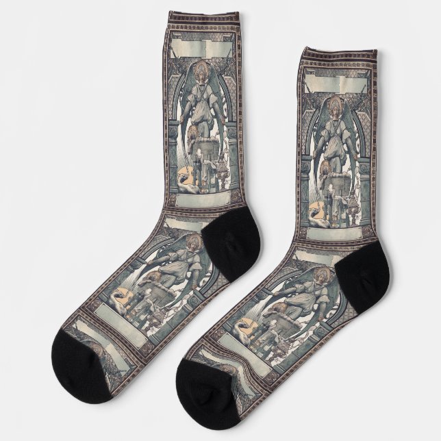 Guardian angels with Jesus child Socks (Left)