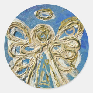 Guardian Blue Angel Art Custom Stickers