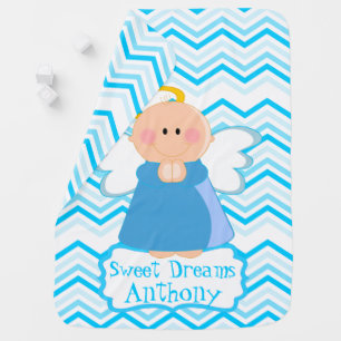 Guardian blue angel baby blanket
