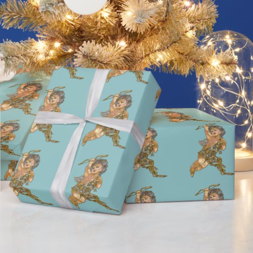 Guardian Christmas Angel Wrapping Paper