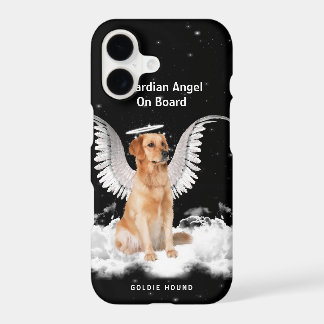 Guardian Golden Retriever with Your Dog's Name iPhone 17 Case
