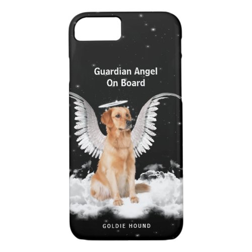 Guardian Golden Retriever with Your Dogs Name iPhone 87 Case