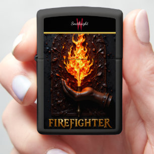 Guardian Hand Holding Sacred Fire Design Zippo Lighter